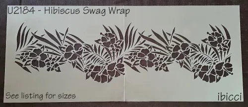 ibicci Hibiscus Swag Wrap stencil